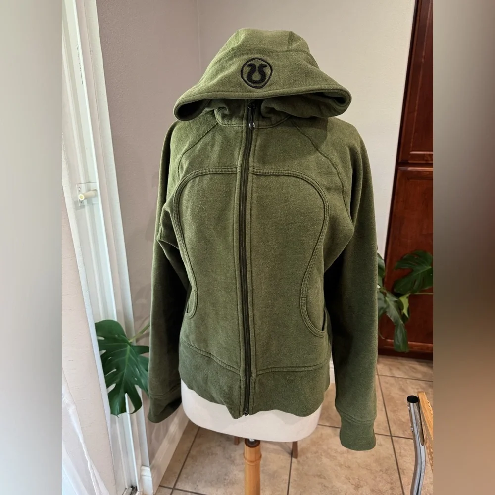 Lululemon Green Full Zip-Up Hoodie Scuba - Picture 1 of 6